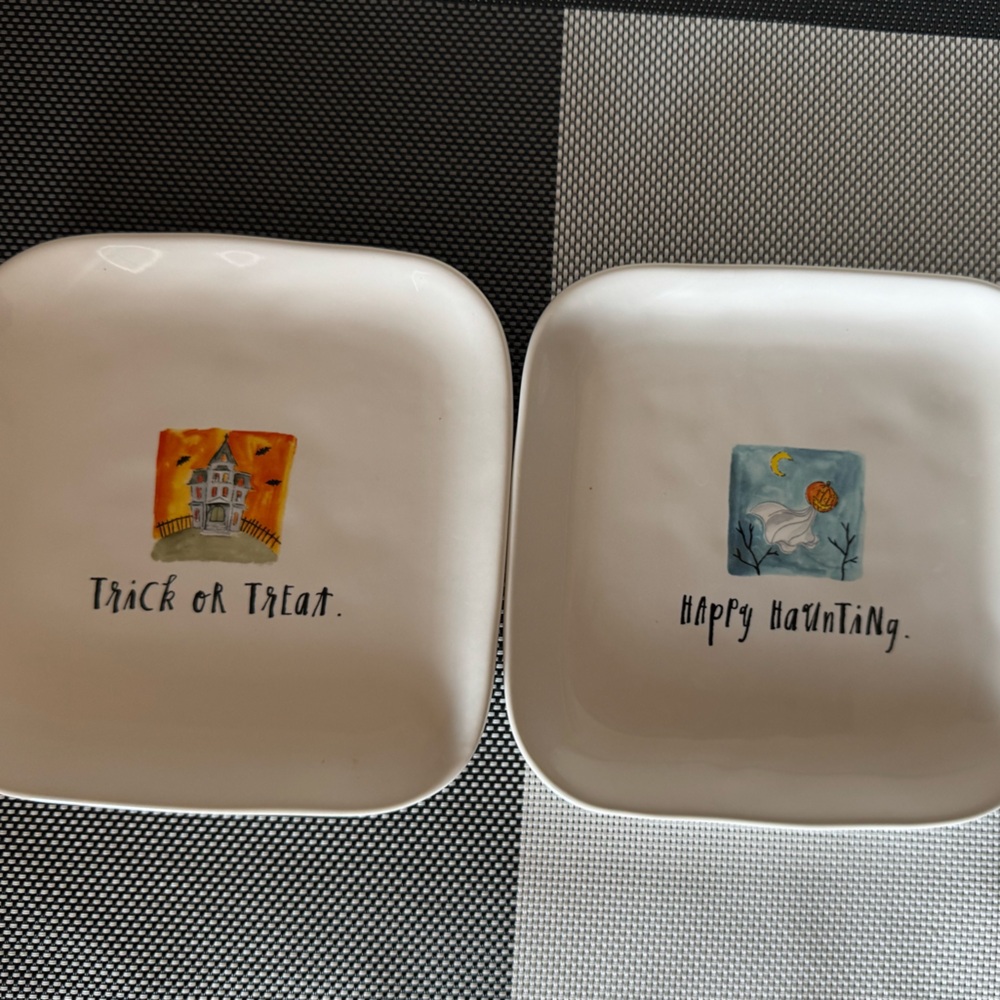 Rae Dunn Halloween Square Plates